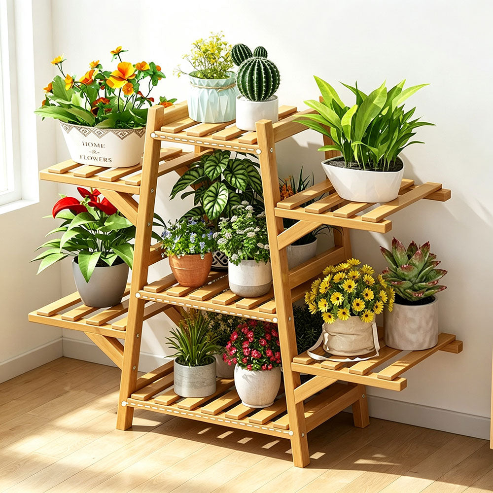 PS048 - Bambreeze Multiple Sizes Bamboo Plant Stand image 1