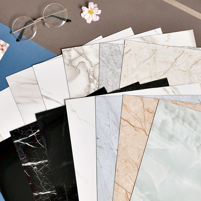 WAP001 -  PVC Peel and Stick Marble Look Stick on Tiles for Backsplash image 5