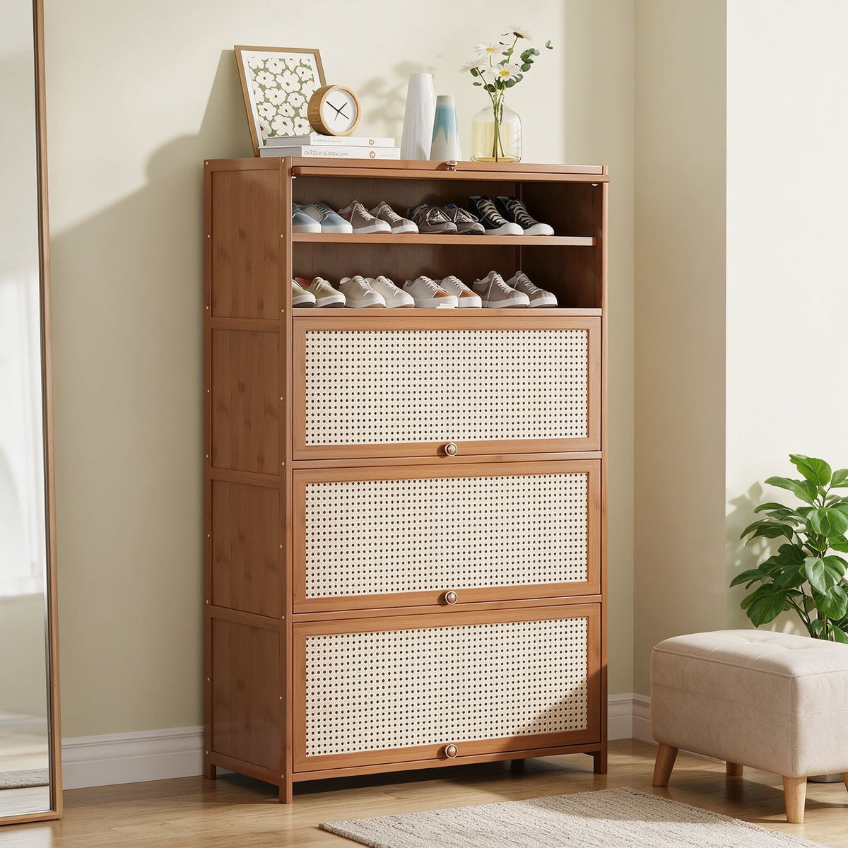SOCE074 - BambooLoom Grand Entry Shoe Cabinet image 9