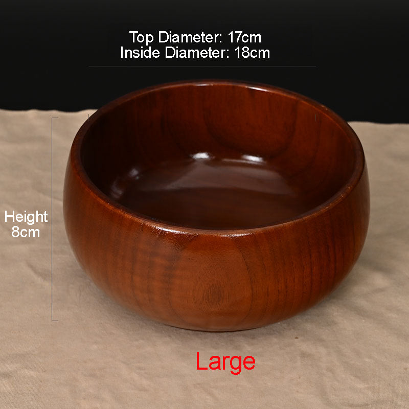 BOWL008 - Round Wooden Salad Bowl image 2