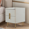 CBD023 - Ultra Narrow Solid Wood Bedside Cabinet with 2 Drawers image 0
