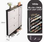 SOCE041 - Slim Entryway Shoe Cabinet with Flip Storage image 3
