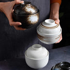 BOWL007 - Ceramic Mini Casserole Soup Bowl with Lid image 2