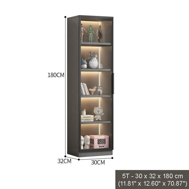 BS042 - Glass Door Display Cabinet – Bookshelf & Storage Unit for Living Room image 1