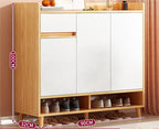 SOCE058 -  Craftsman Shoe Cabinet with Storage and Top Display Shelf image 1