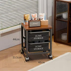 BS051 - Rolling Storage Cart with Shelves – Mobile Side Table image 3