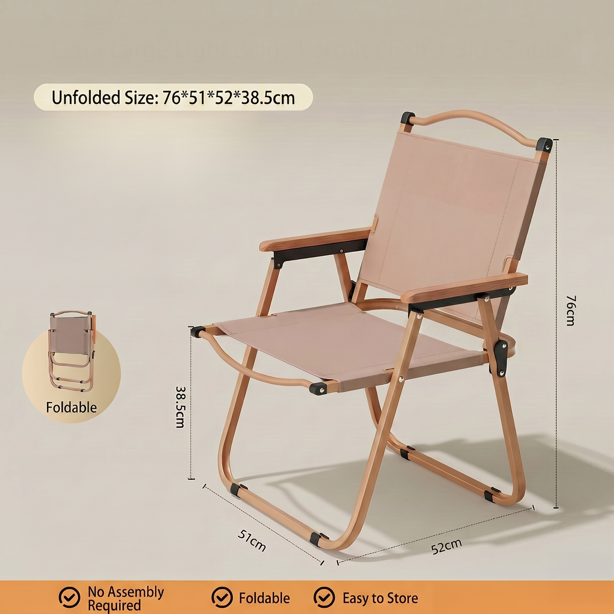 CHZ043 - Portable Outdoor Folding Camping Chair – Lightweight Picnic Chair image 0