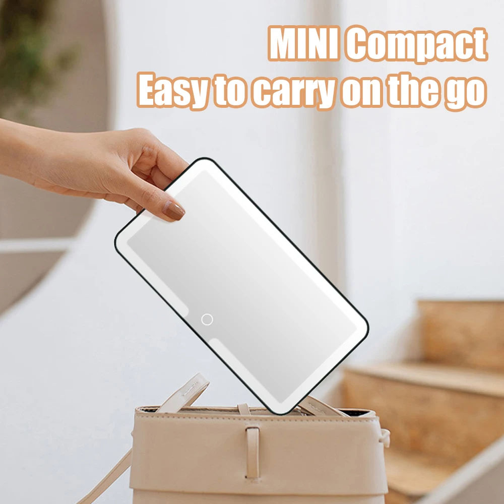 VAN004 - Car Sun Visor LED Makeup Mirror – Rechargeable, 3-Level Dimmable image 3