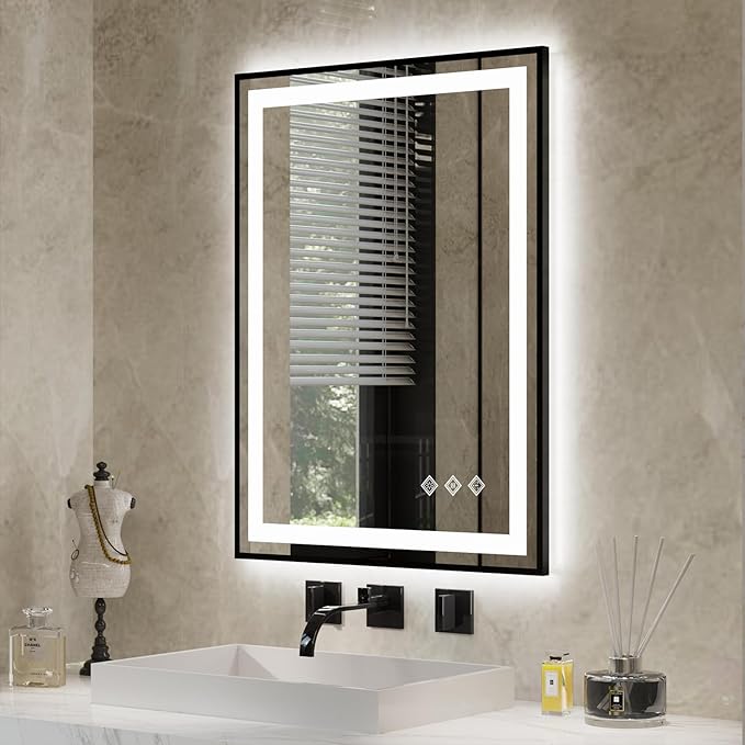LM002 - Framed LED Bathroom Mirror image 1