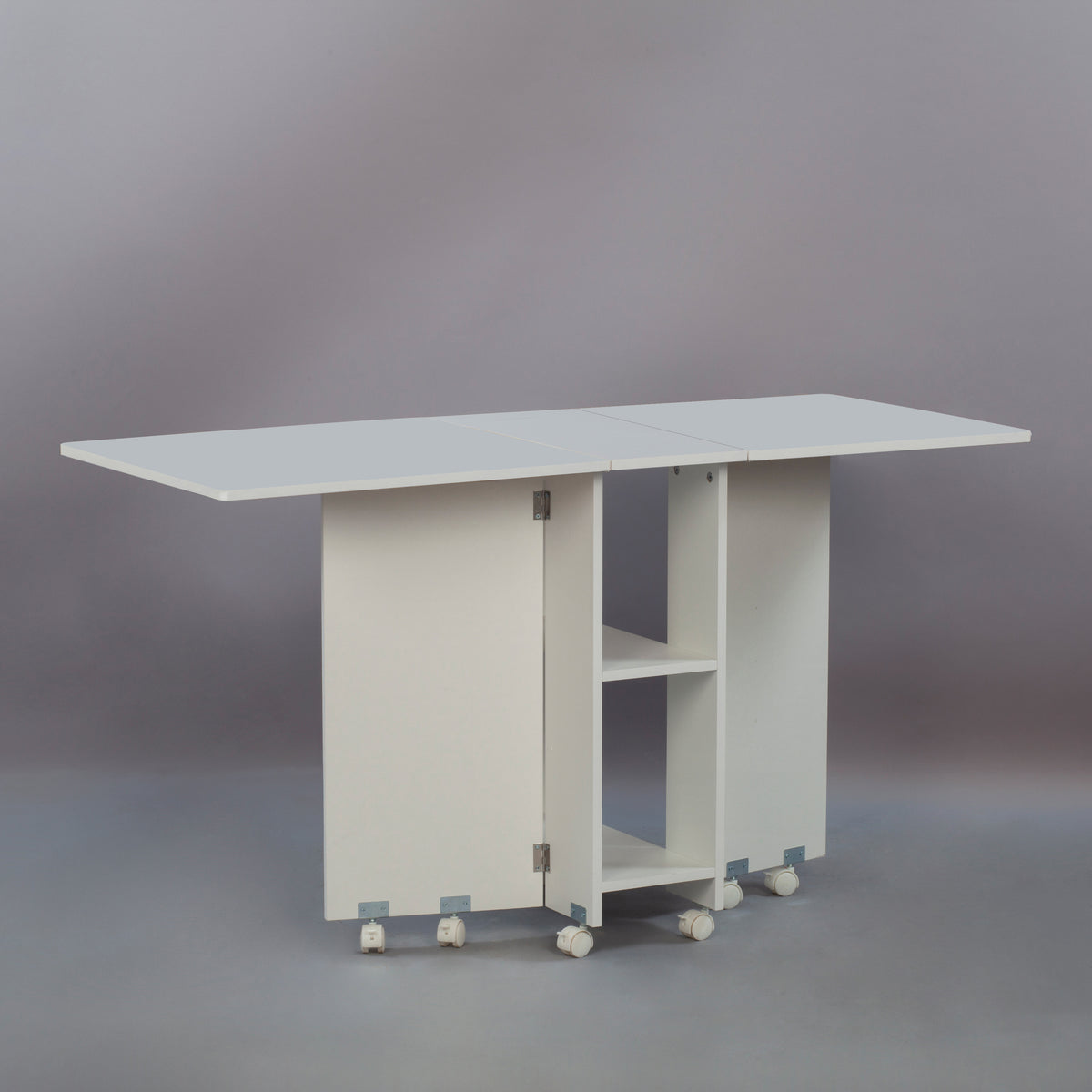 LDF020 - Space-Saving Folding Dining Table with Storage Rack image 12