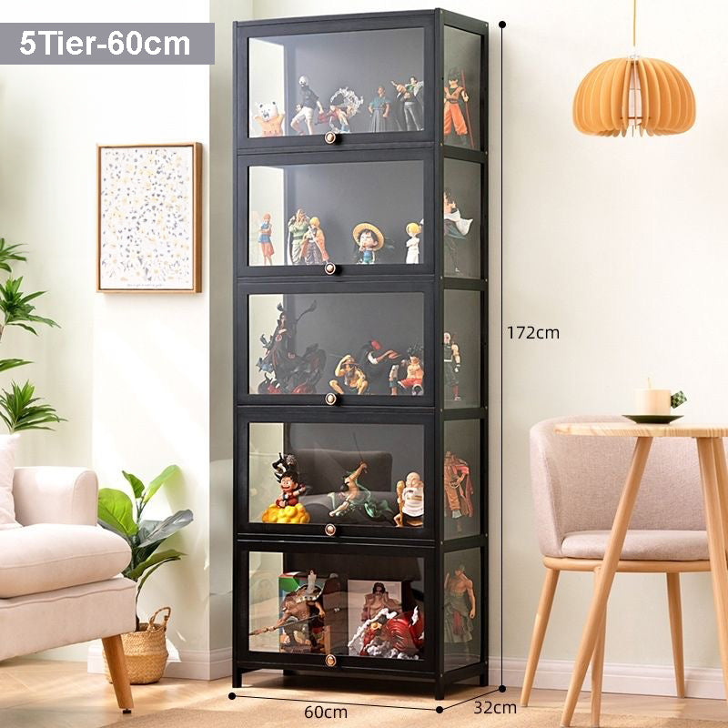 BS013 Bamwood Simple Modern Home Transparent Display Case image 5