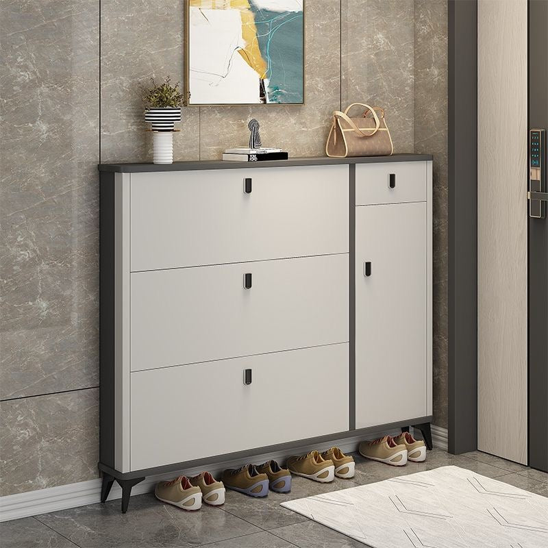 SOCE041 - Slim Entryway Shoe Cabinet with Flip Storage image 0