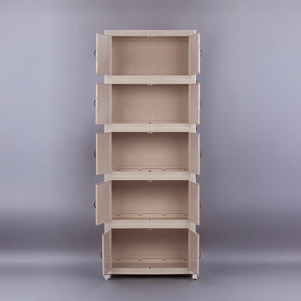 BS026 - Installation-Free Solid Color Multi-Layer Storage Cabinet image 2