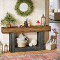 ST012 - Vintage Wood Entryway Table – Living Room & Hallway Storage Rack image 0