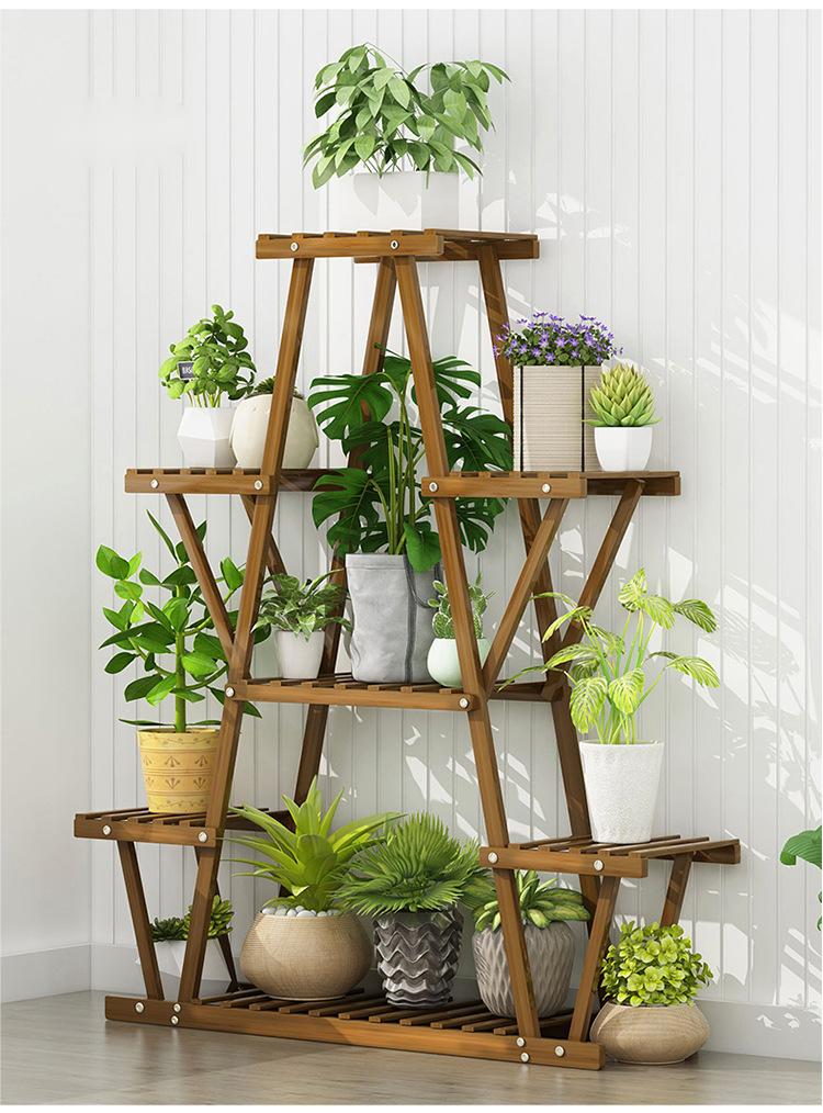 PS023 Bamwood Multi-Layer Plant Floor Stand image 4