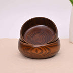 BOWL008 - Round Wooden Salad Bowl image 0
