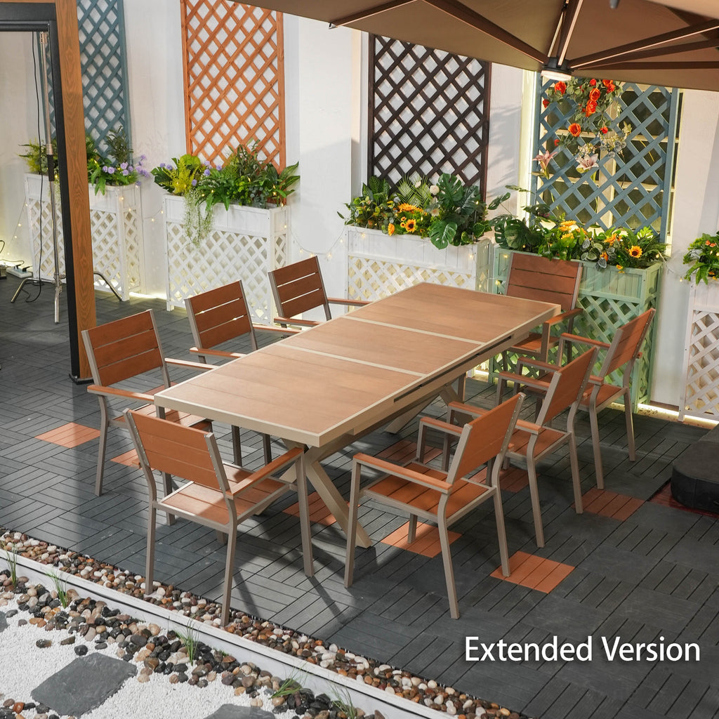 ODS003 - Extendable Outdoor Dining Table for Garden or Deck image 1
