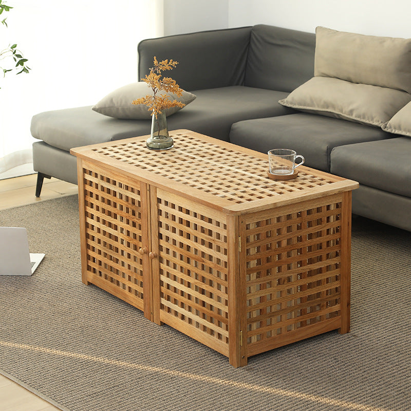 EDB039 - Modern Wood Side Table with Storage - End Table, Coffee Table image 2