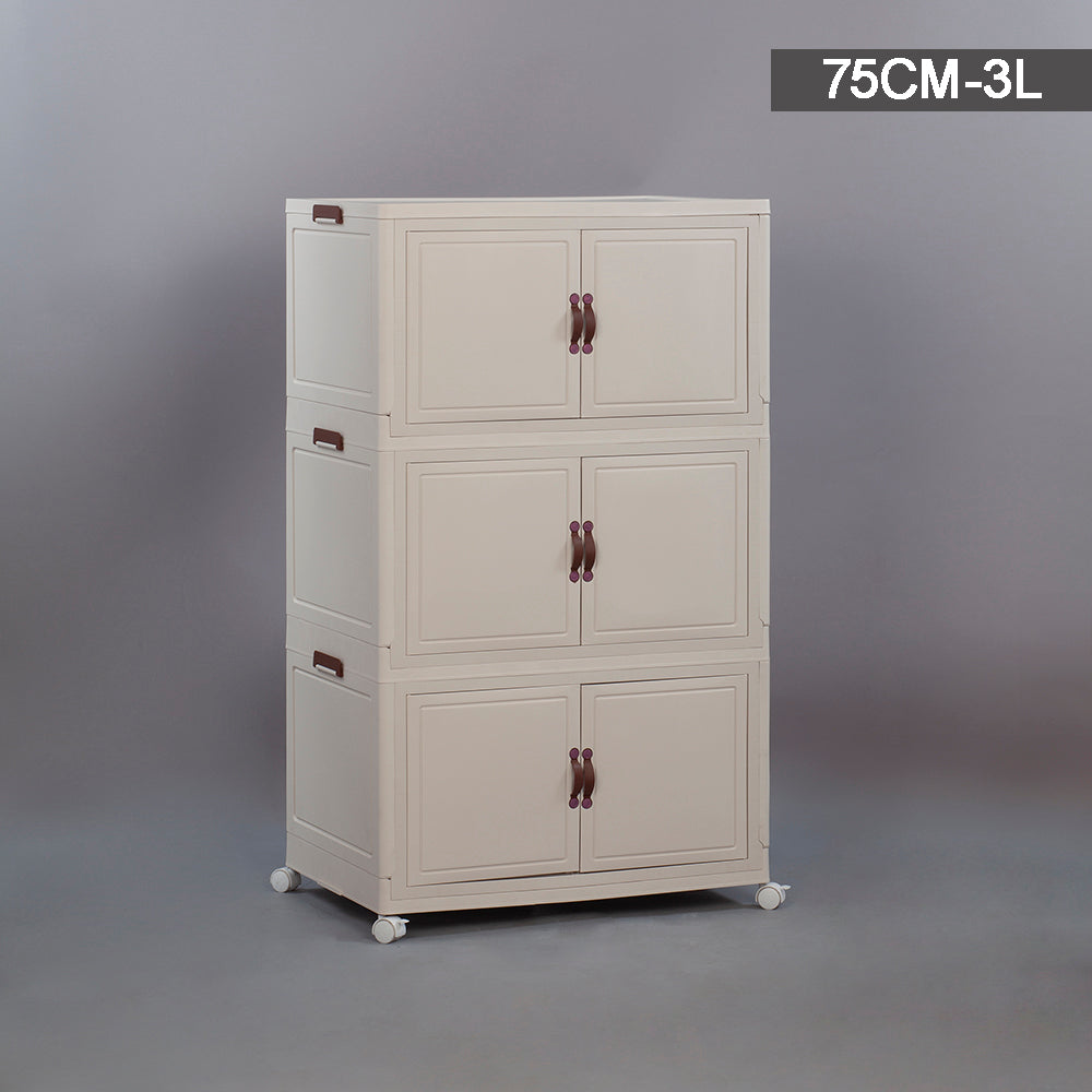 BS026 - Installation-Free Solid Color Multi-Layer Storage Cabinet image 8