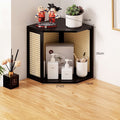 CSR003 - Stackable Corner Desktop Shelf Organizer with Rattan-Style Panels image 2