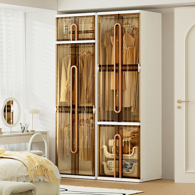 CC054 - Multi-Layer Plastic Wardrobe Closet – Modular Hanging & Storage Cabinet image 3
