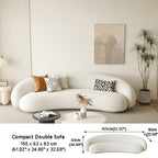 SOB033 - Trendy Minimalist Cloud Curve Sofa image 4