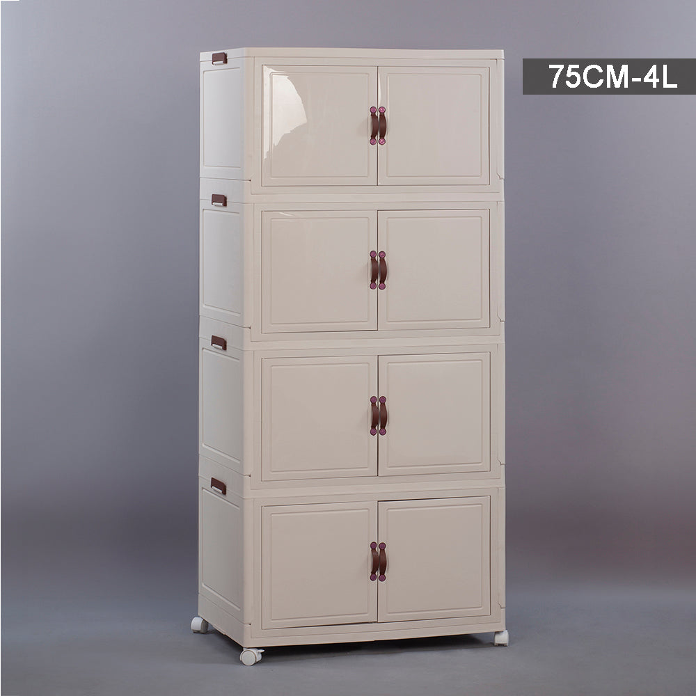 BS026 - Installation-Free Solid Color Multi-Layer Storage Cabinet image 9