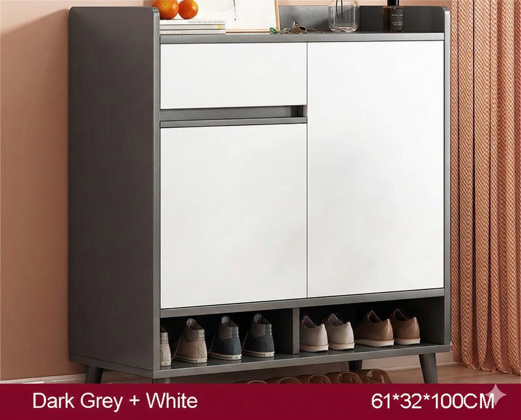 SOCE058 -  Craftsman Shoe Cabinet with Storage and Top Display Shelf image 13