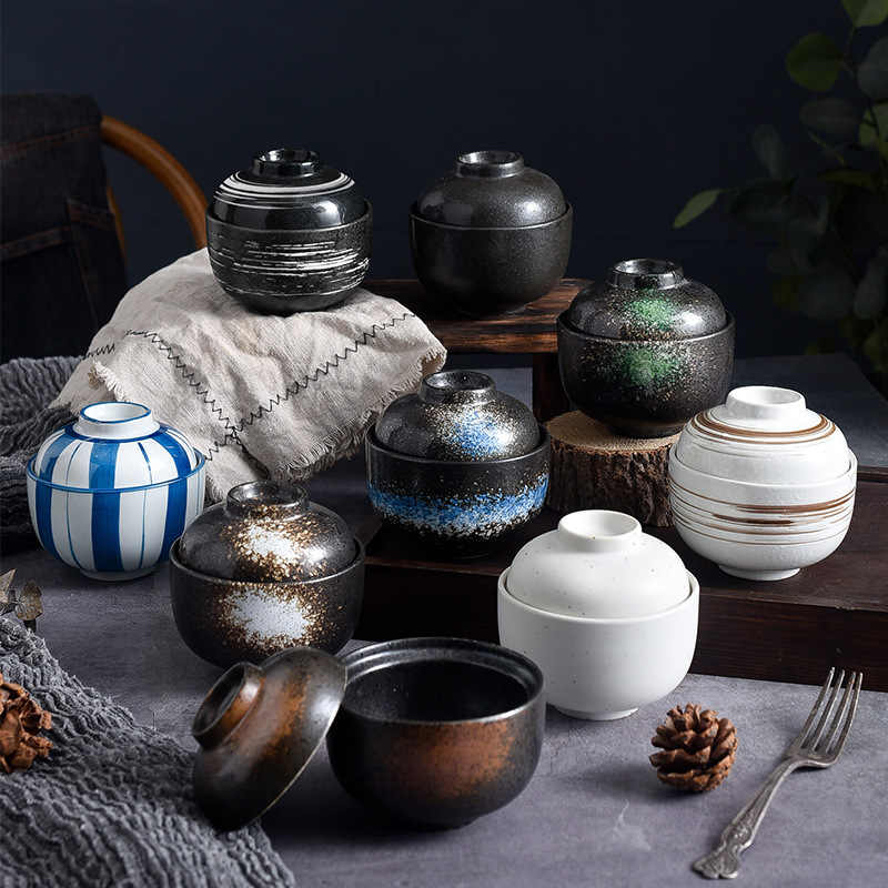BOWL007 - Ceramic Mini Casserole Soup Bowl with Lid image 0