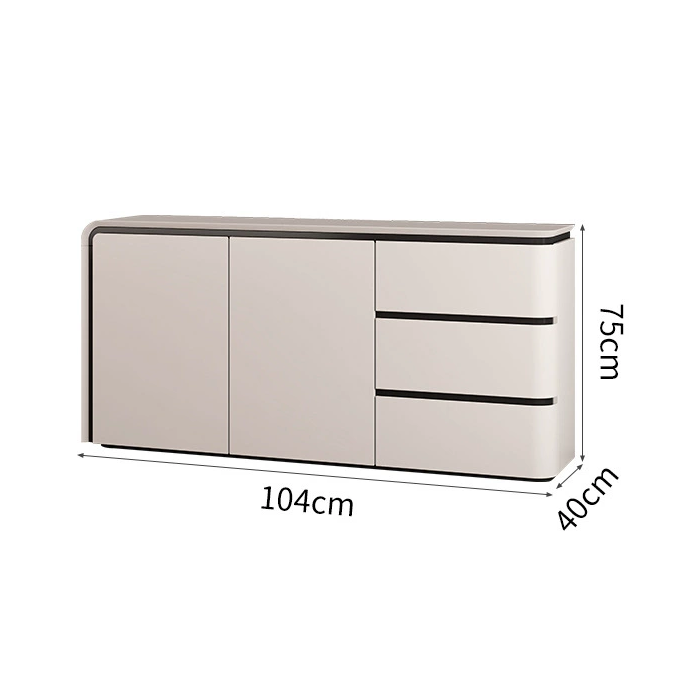 WCK018 - Modern Light-Luxury Lacquered Sideboard Cabinet with Drawers image 3