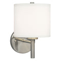 213040BN - Wall Sconce - Brushed Nickel with White Linen Shade