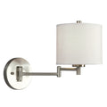 213041BN - Wall Sconce - Brushed Nickel with White Linen Shade