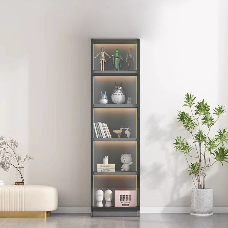 BS042 - Glass Door Display Cabinet – Bookshelf & Storage Unit for Living Room image 0