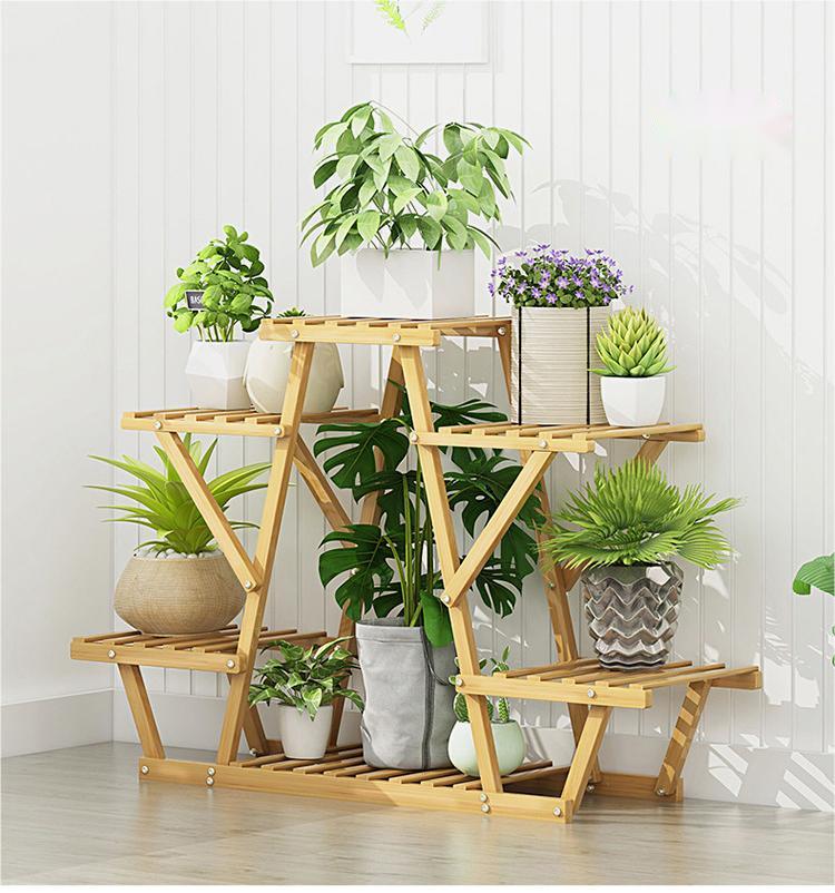 PS023 Bamwood Multi-Layer Plant Floor Stand image 2