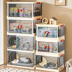 BS043 - Multifunctional Cozy Cat House with Storage Cabinet image 1