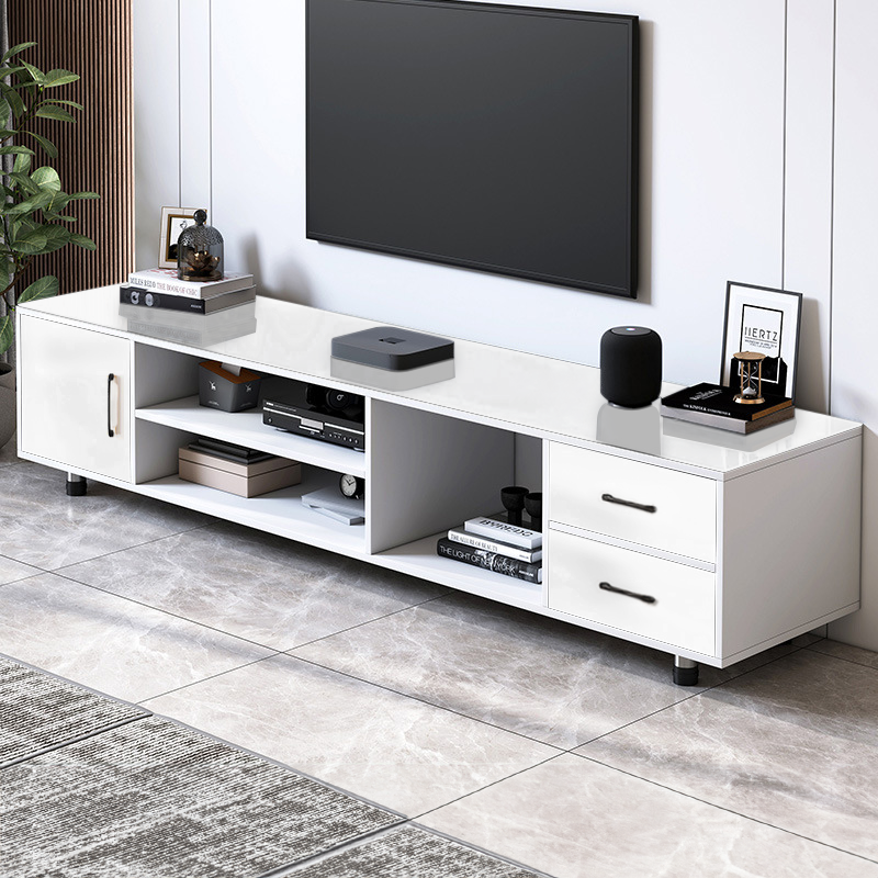 TV010 - Sleek Minimalist TV Stand with Glass Top image 0
