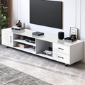 TV010 - Sleek Minimalist TV Stand with Glass Top image 0