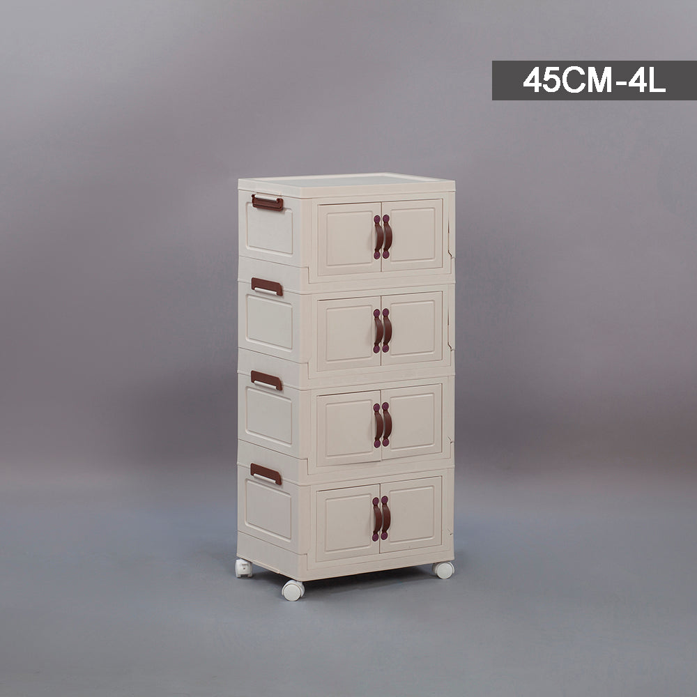 BS026 - Installation-Free Solid Color Multi-Layer Storage Cabinet image 6