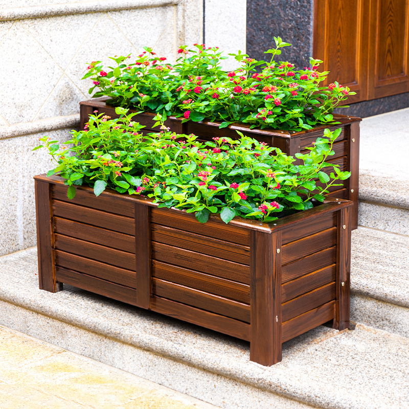 PS035 - Carbonized Outdoor Planter Box Flower Pot image 0