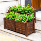 PS035 - Carbonized Outdoor Planter Box Flower Pot image 0