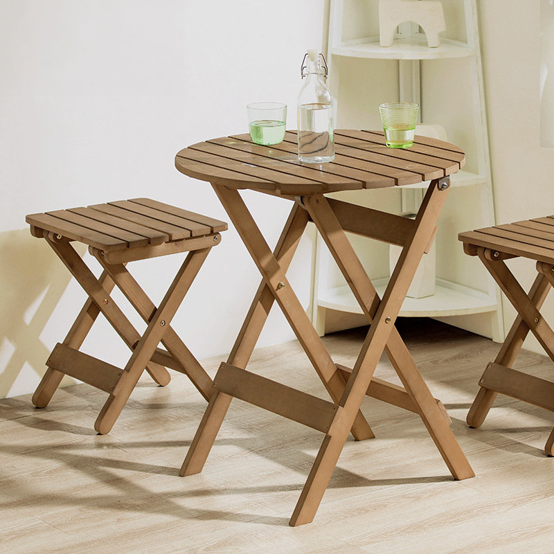 LDF009 - Portable Simple Round Dining Table and Chairs image 0