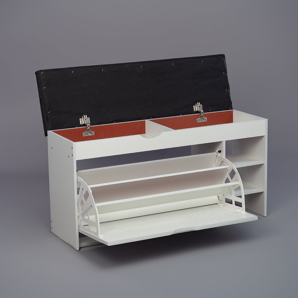SOCE012 -  Craftsman Shoe Storage bench with Long Bench Seat image 9