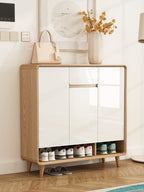 SOCE049 - Nordic Wood Door Entry Shoe Cabinet image 5
