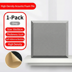 WAP008 - Square Self-Adhesive Acoustic Foam Panels – Sound Absorbing Wall Tiles image 2