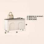 SOCE059 - Cream Style Entry Door Shoe Changing Stool and Shoe Cabinet image 3