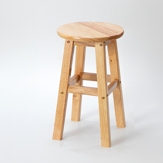 PSC021 - Round Wooden Stool with Tapered Legs image 0