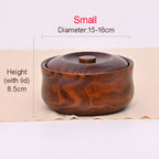BOWL010 - Wooden Bowl with Lid | Instant Noodle & Soup Bowl image 1