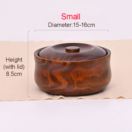 BOWL010 - Wooden Bowl with Lid | Instant Noodle & Soup Bowl image 1