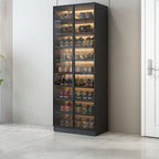 SOCE055 - Light Luxury Modern Minimalist Glass Shoe Cabinet image 0