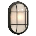 305013 BLK - Cast Aluminum Marine Light with Guard - Black w/ Frosted Glass